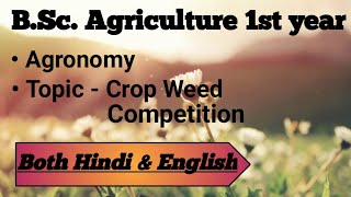 Crop weed Competition  BSc Agri 1st year  Agronomy  Explanation in hindi amp English [upl. by Snell]