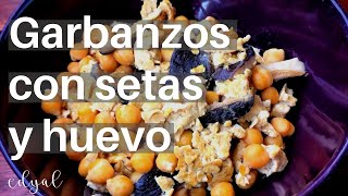 Garbanzos salteados con setas shiitake y huevo [upl. by Cindra870]