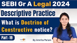 SEBI Legal 2024 Descriptive Practice  Part 19  What is Doctrine of Constructive notice [upl. by Geoff]