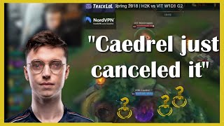 Caedrel reacts to his famous LCS UltCancel [upl. by Eceinej]