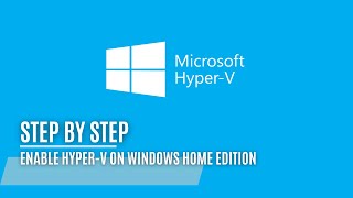 Enable HyperV On Windows home Edition [upl. by Angil]