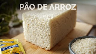 PÃO DE ARROZ  Receita simples de pão fofinho sem glúten feita no liquidificador [upl. by Terrye]