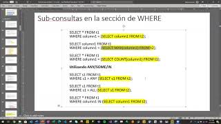 Subconsultas en SELECTFROMWHERE Introducción [upl. by Ayotol464]