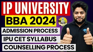 IP University BBA Admission Process 2024 Entrance exam syllabus pattern complete details [upl. by Eppie]