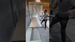 Spraying Mdf Wardrobe Components With An Airless Sprayer  SUPER FAST SPRAYING [upl. by Apoor]