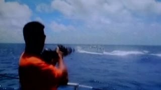 Pagbaril ng mga tauhan ng coast guard sa Taiwan fishing vessel sa Balintang Channel kuha sa video [upl. by Goles]