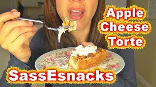 SassEsnacks ASMR Making amp Eating Wisconsin Apple Cheese Torte  Recipe  Dessert  Whispers [upl. by Mas]