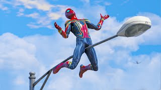 GTA 5 IRON SPIDERMAN Bike Ragdolls Compilation Falling Ragdoll Car Bike Stunt Water Ragdoll 10 [upl. by Enilkcaj]