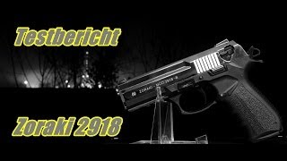 Zoraki 2918 Review  Test in 9mm PAK Schreckschusswaffe [upl. by Aihsilef]