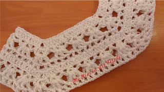 Canesu blanco a crochet ganchillo cualquier edad tutorial paso a paso [upl. by Ydna743]