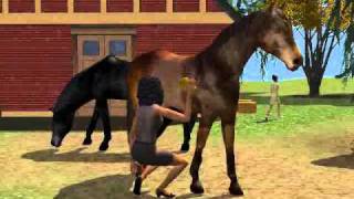 Sims2 Farm rideable Horses [upl. by Lasyrc]