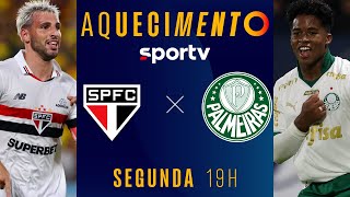 SÃO PAULO X PALMEIRAS  AQUECIMENTO AO VIVO E COM IMAGENS  BRASILEIRÃO 2024  live  sportv [upl. by Meyer]