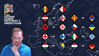 My UEFA Nations League Matchday 2 Predictions 100924 [upl. by Anaeel940]