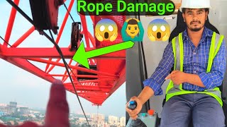 hosting Rope and trolley rope Damage problem and rope twist problem Kaise theek Karen hai miss [upl. by Reyotal]