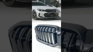 MColor Front Bumper Kidney Grille Gloss Black fit for BMW 3Series G20 LCI 2023 2024 [upl. by Anekam858]