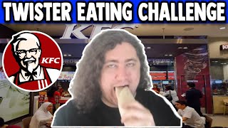 EATING A KFC TWISTER CHALLENGE [upl. by Griswold]