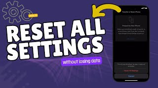 How to Reset All Settings without Losing Data on iPhone 16 [upl. by Enovaj]