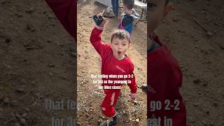 Little 50cc motocross racer is stoked [upl. by Teuton]