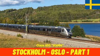 Cab Ride Stockholm  Oslo Part 13 to Ställdalen SJ Sweden Norway train drivers view 4K [upl. by Cinemod]