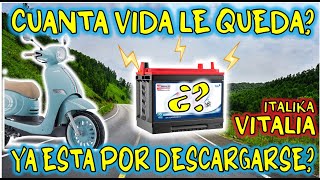 ¿CUANTA CARGA O VIDA TIENE LA BATERIA DE TU VITALIKA MOTONETA DE ITALIKA CAP 7 [upl. by Nibaj29]