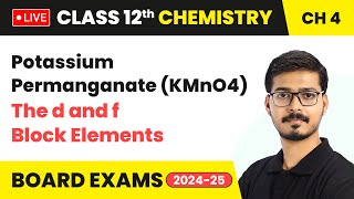 Potassium Permanganate KMnO4  The d and f Block Elements  Class 12 Chemistry Chapter 4 live [upl. by Einad760]