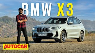 2022 BMW X3 review  Fun SUV gets a funky makeover  First Drive  Autocar India [upl. by Iden]