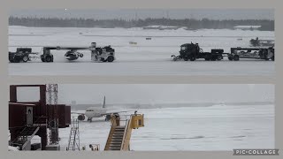 Airport Runway Snow Removal And Stockholm Arlanda Ariport Landing [upl. by Keeler]