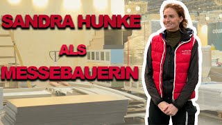 Aufbau der EuroShop 2023  Model Sandra Hunke als Messebauerin [upl. by Atiuqer606]