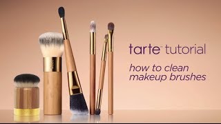 tarte tutorial how to clean makeup brushes [upl. by Nnylav]