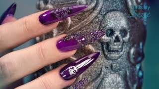 Goth •Special• Sculpted Acrylic Nails 🗡️ [upl. by Mcknight653]