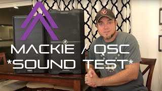 Sound Test QSC K122 vs Mackie SRM212 VClass DSP Modes [upl. by Idolah]