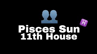 Natal Sun in Pisces in the 11th House 🌀👥  Adapting to the things Youre A Part Of SunSigns [upl. by Cresa705]