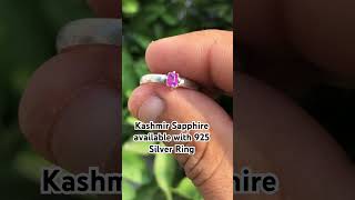 Kashmir Sapphire with 925 silver viral sapphire gemstone diamond gemsandminerals gemsstock [upl. by Longfellow]