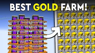 Minecraft NEW Gold Farm  FAST  550 BLOCKS PERHR [upl. by Yadahs846]