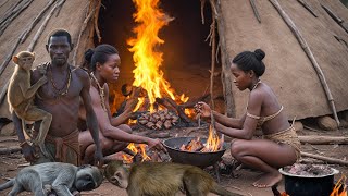 Eating MONKEYS with the Hadzabe Tribe  hadza land [upl. by Pelligrini481]