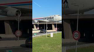 BOEING 7474R7F CARGOLUX NAIROBI TO AMSTERDAM LANDED SCHIPHOL AIRPORT  PLANE SPOTTING  LXWCV [upl. by Serra]