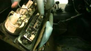 how to change a wiring loom bulkhead firewall windscreen and steering column on landrover pt4 [upl. by Diba]