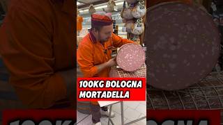 La Regina mortadella di Bologna da 100kg food salumeria foodblog cibo ciboitaliano [upl. by Anelrad]