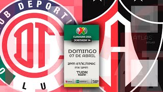 TOLUCA VS ATLAS EN VIVO 🔴 JORNADA 14 LIGA MX CLAUSURA 2024 [upl. by Prescott]