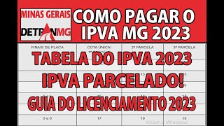 COMO EMITIR E PAGAR O IPVA 2023 MG Quando pagar Onde pagar parcelado MG ipvamg ipva2023 [upl. by Voltz]