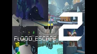 Roblox Flood Escape 2 Test Map  Christmas Compilation Map Multiplayer [upl. by Ettennad109]