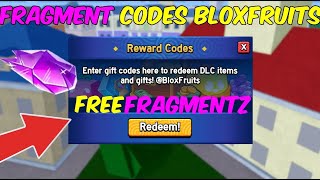 ALL FRAGMENT CODES BLOX FRUITS ROBLOX [upl. by Edrahs221]