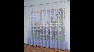 049 Firana żakardowa biało  szara na metry wysokość 280 cm firany curtains homedecor home [upl. by Eittah]