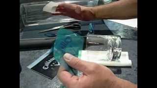 Demonstration on etching glass [upl. by Eecart]