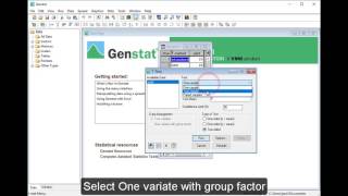 ttest in Genstat 18th edition [upl. by Eiliab364]