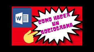 📍 Aprende COMO se hace un SOCIOGRAMA en Word Fácil y sencillo 🔷 WORD BASICO 🔷 [upl. by Asirrac]