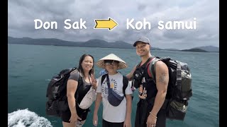 We took the Seatran Ferry from Don Sak to Koh Samui  Thailand Travels  Travel Day [upl. by Ahtiek]