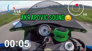 AKRAPOVIC SOUND KAWASAKI NINJA ZX6R 💣 [upl. by Aspia374]