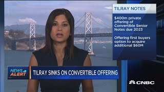 Tilray gets smoked on plan to raise capital [upl. by Assillam]