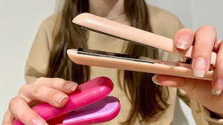 ASMR Brushing  Straightening your hair  Hair Brushing  Hair straightening  Lofi  No talking [upl. by Smalley825]